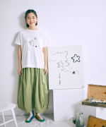 オーガニック80ブロード　スカート